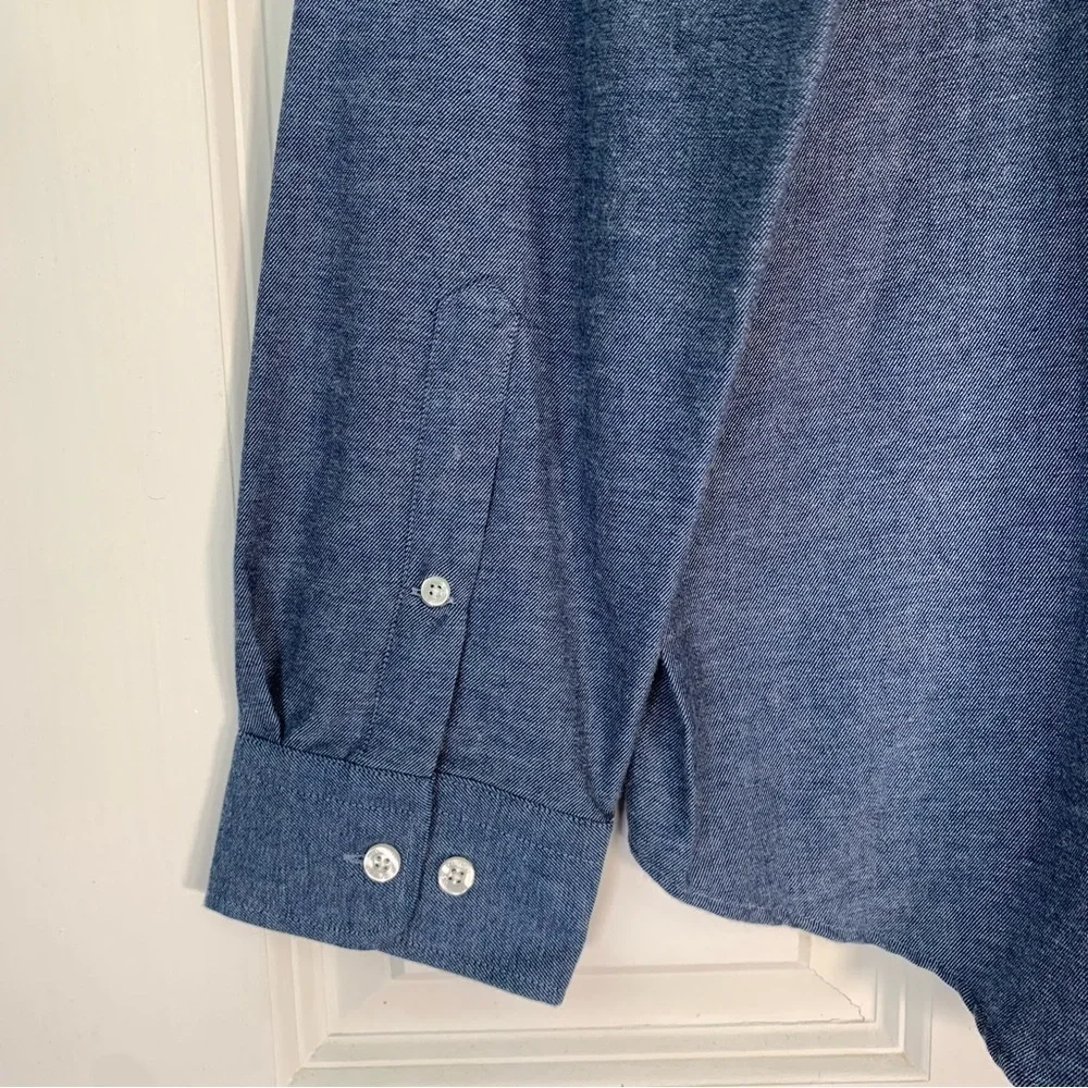 NWT Bernard Weatherill Denim Effect Cotton Shirt - Picture 6 of 16
